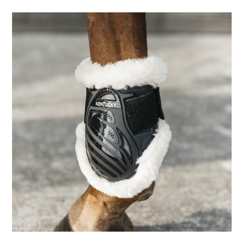 Streichkappen Vegan Lamfell young Horse - schwarz