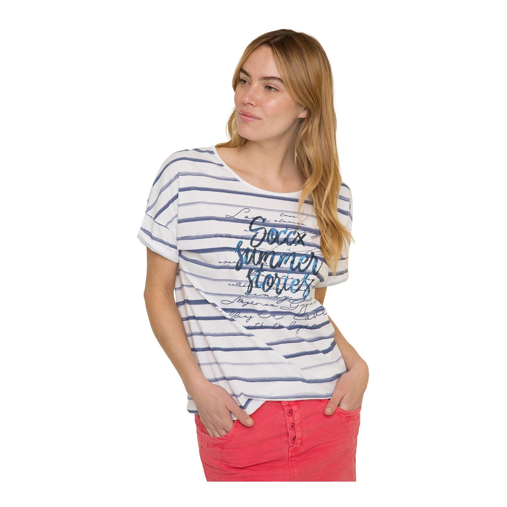 T-shirt Oversize 1/2 Mykonos pour dames - opticwhite