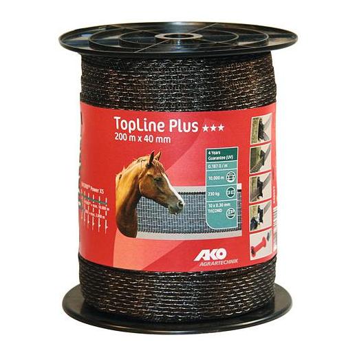 AKO Ruban de clôture TopLine Plus, brun