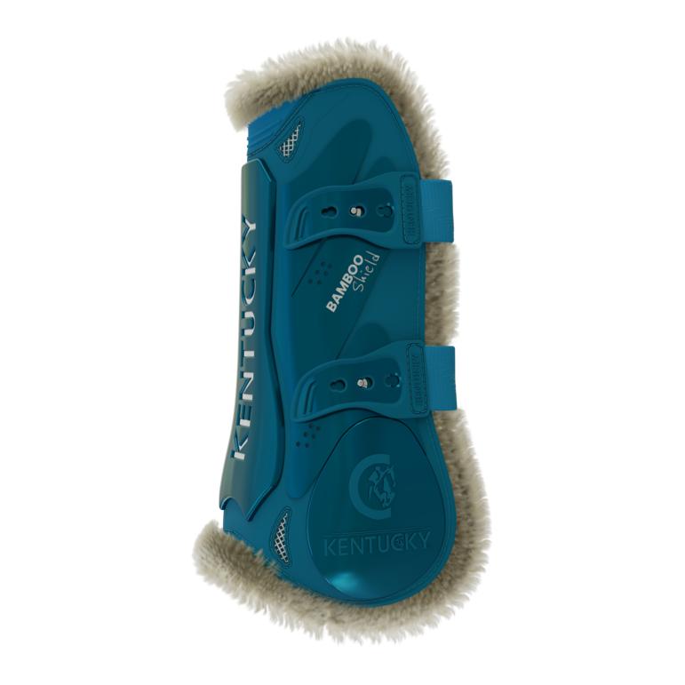Kentucky Gamaschen Vegan Lamfell Bamboo Elastik - emerald