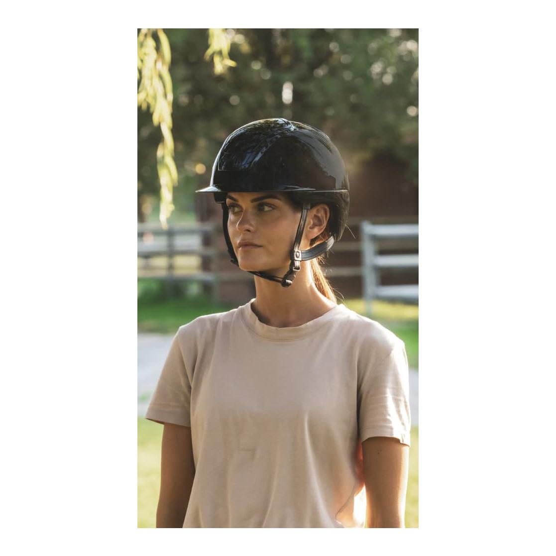 KASK Reithelm Nemesi Shine - schwarzer Kinnriemen
