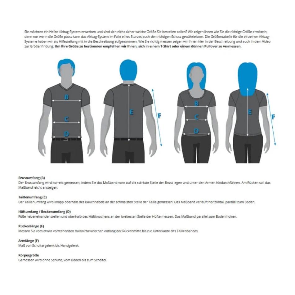 Helite Airbag ZIP'IN 2 Unisex - schwarz