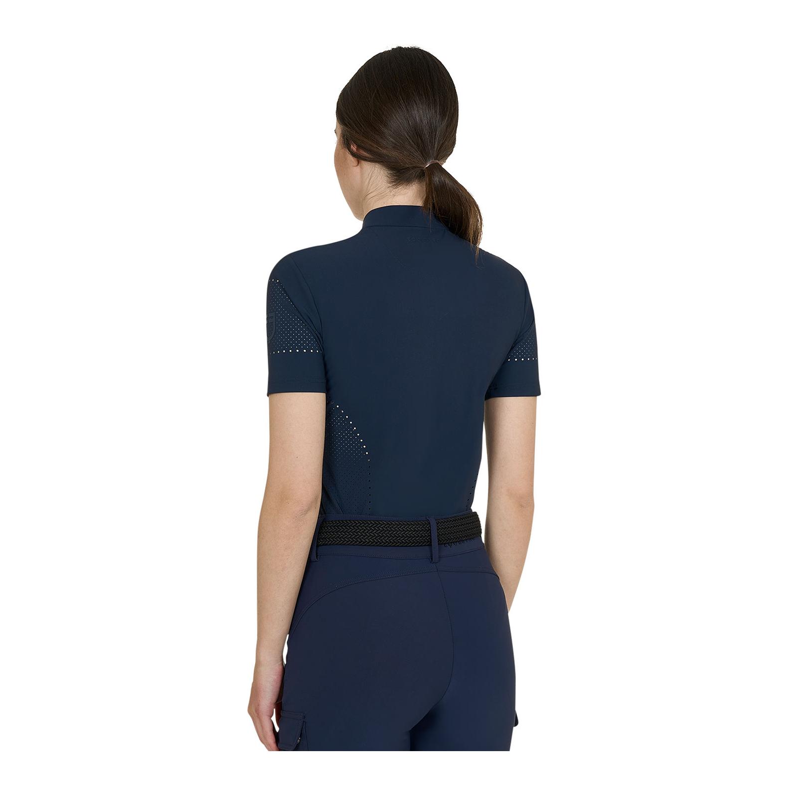 Equestro T-shirt d'entraînement perforé à manches courtes pour femme