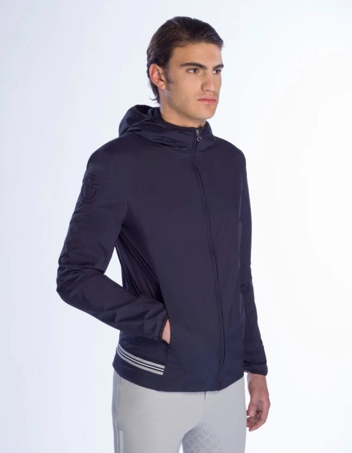 Cavalleria Toscana Reitjacke W/Rib Knit Insert Herren - navy