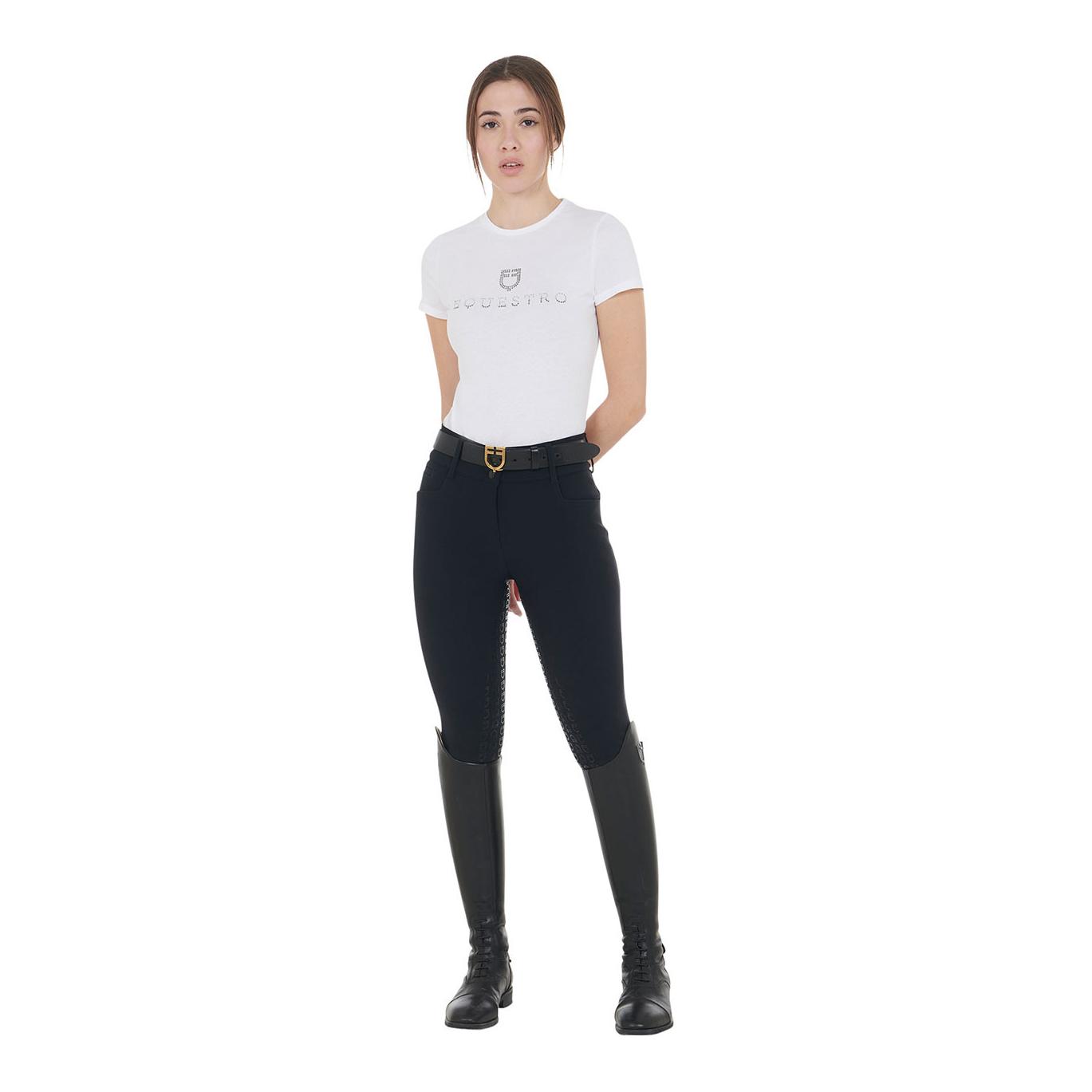 Equestro Winterreithose Highwaist Kniebesatz Damen