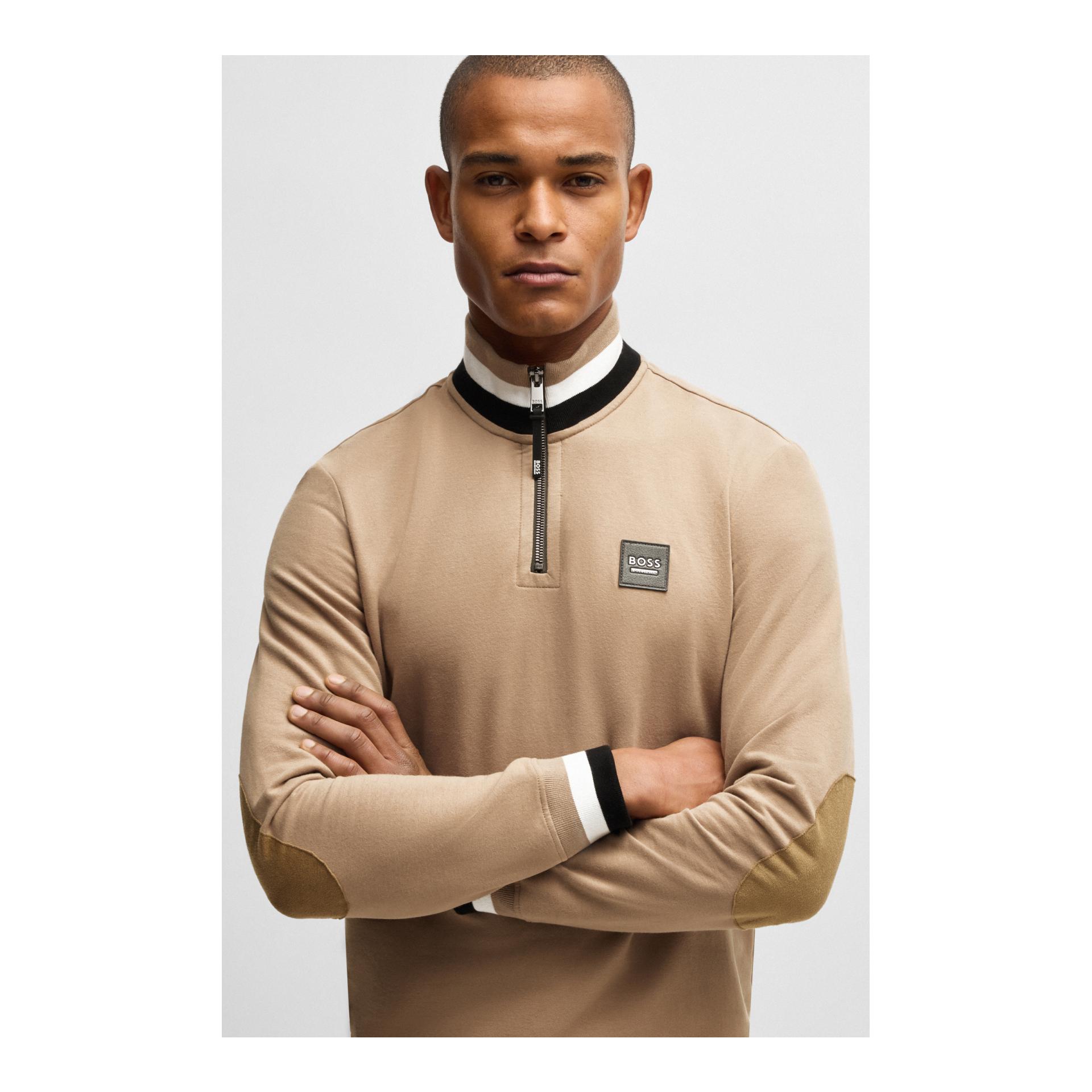 BOSS Equestrian Pullover Troyer Stehkragen