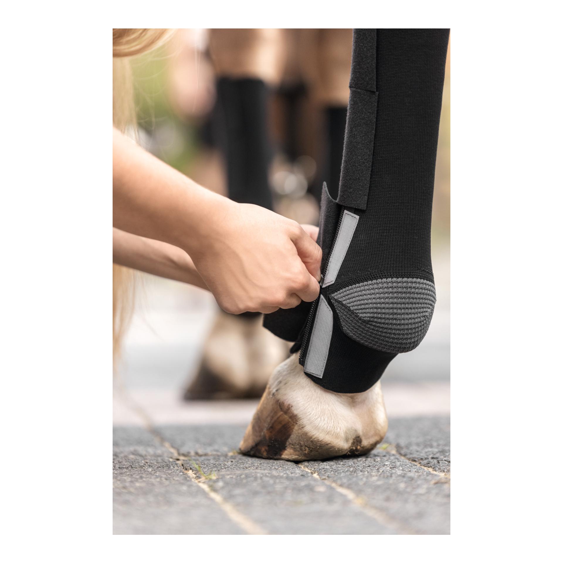 EquiCrown Kompressionsbandage active - vorne, Reissverschluss - grün