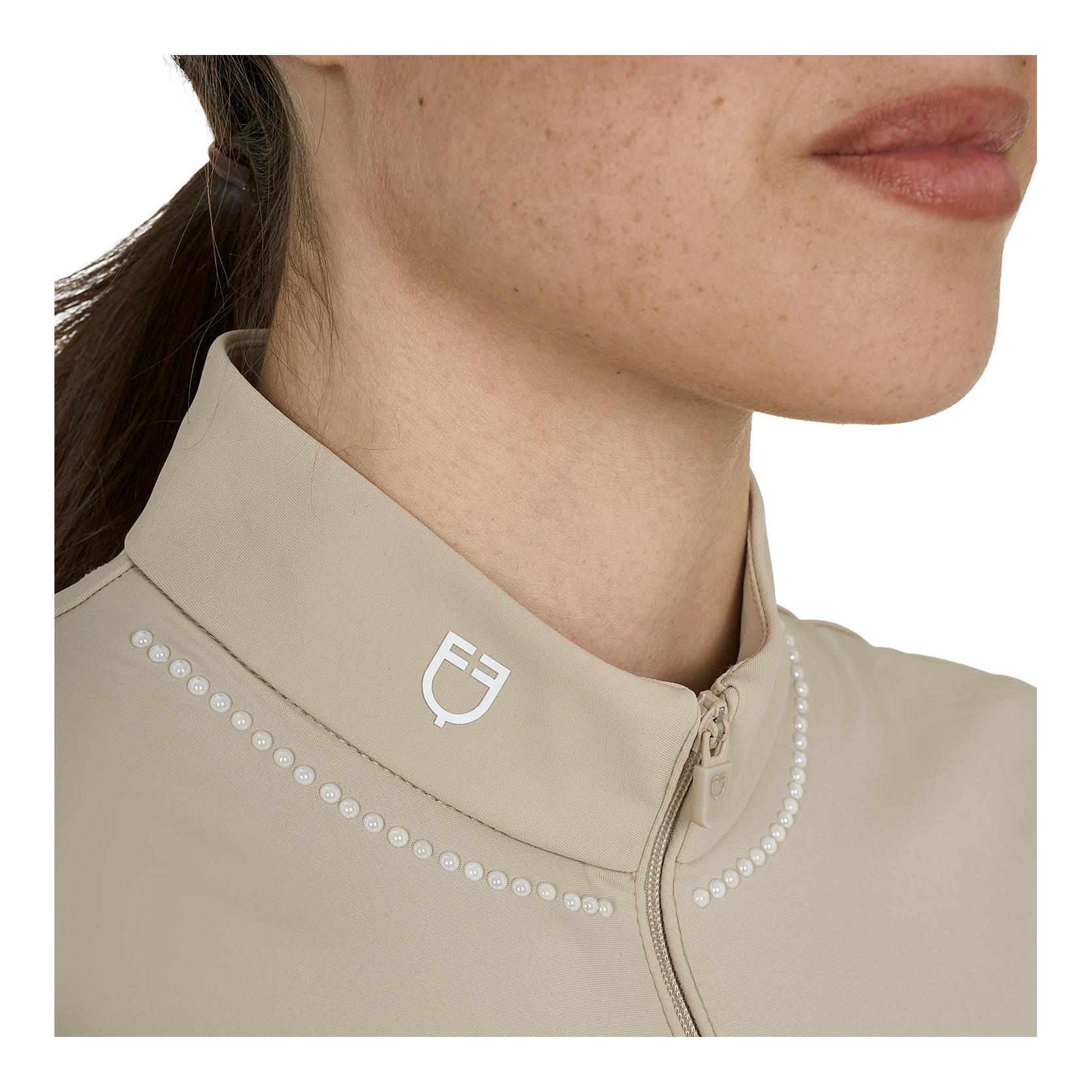 Equestro T-shirt de sport Perlen à manches courtes pour femme