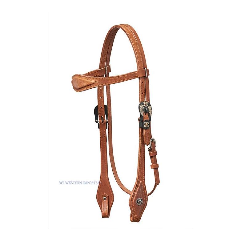 Western Imports Westernzaum mit Flower Buckle