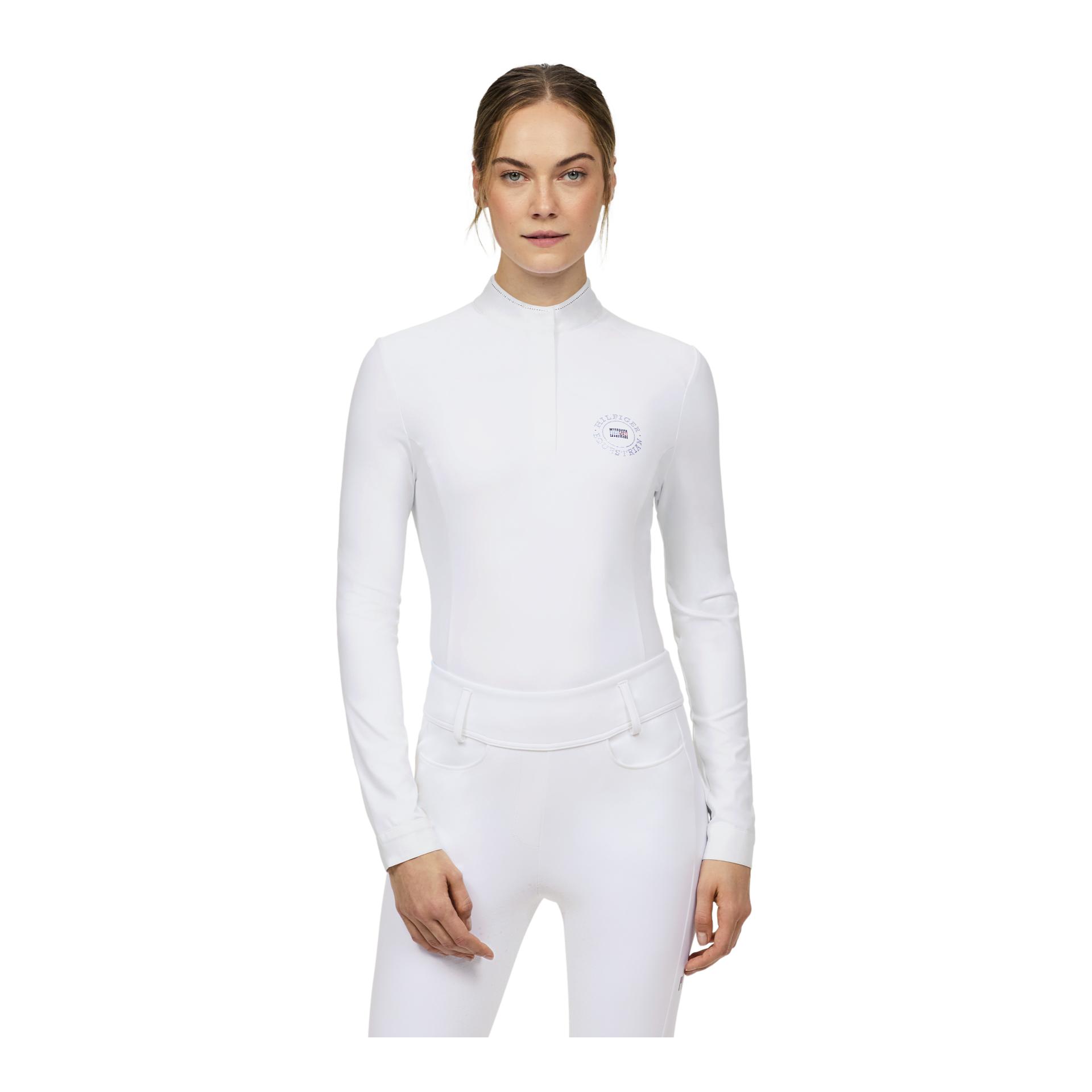 Tommy Hilfiger Equestrian Turniershirt Taylor Langarm Strass Damen