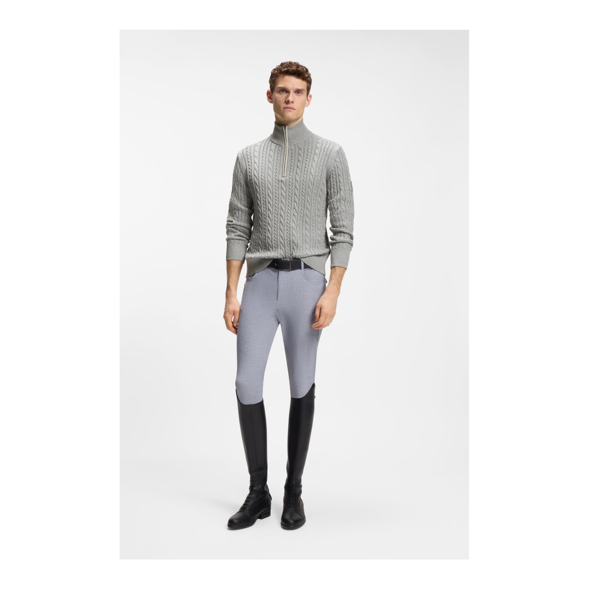 BOSS Equestrian Pull en tricot demi-zip Jerome homme