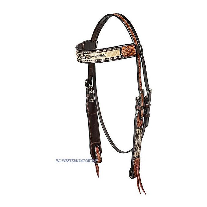 Western Imports Westernzaum mit geflochtenem Inlay