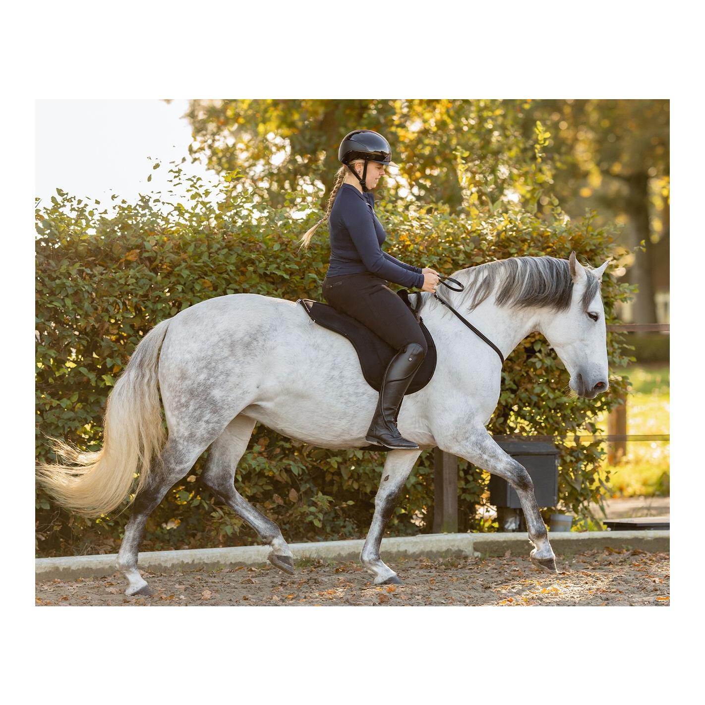 QHP Bareback Pad Super Soft – Tapis de monte à cru avec fourrure synthétique & surface antidérapante