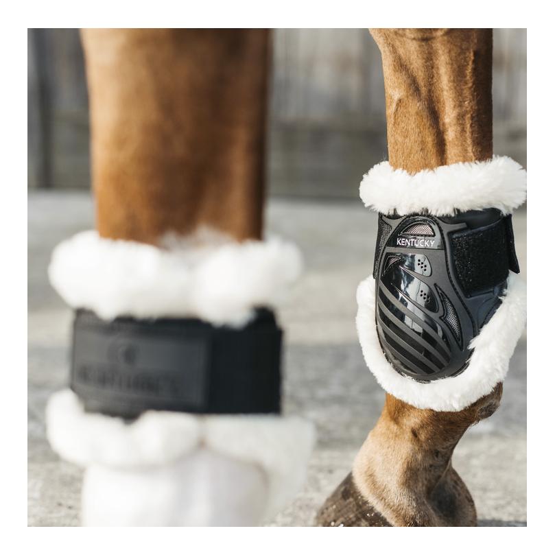 Streichkappen Vegan Lamfell young Horse - schwarz