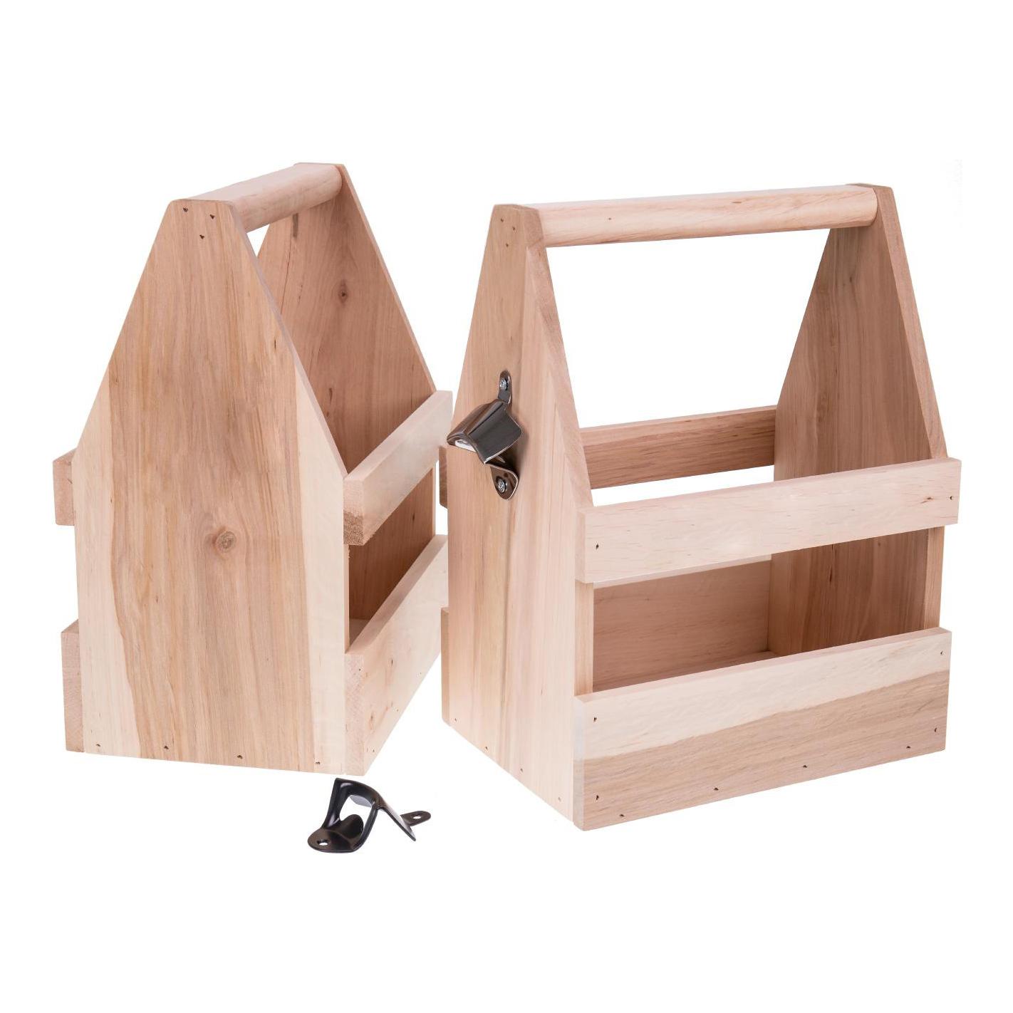 Porte-bouteilles en bois avec ouvre-bouteille