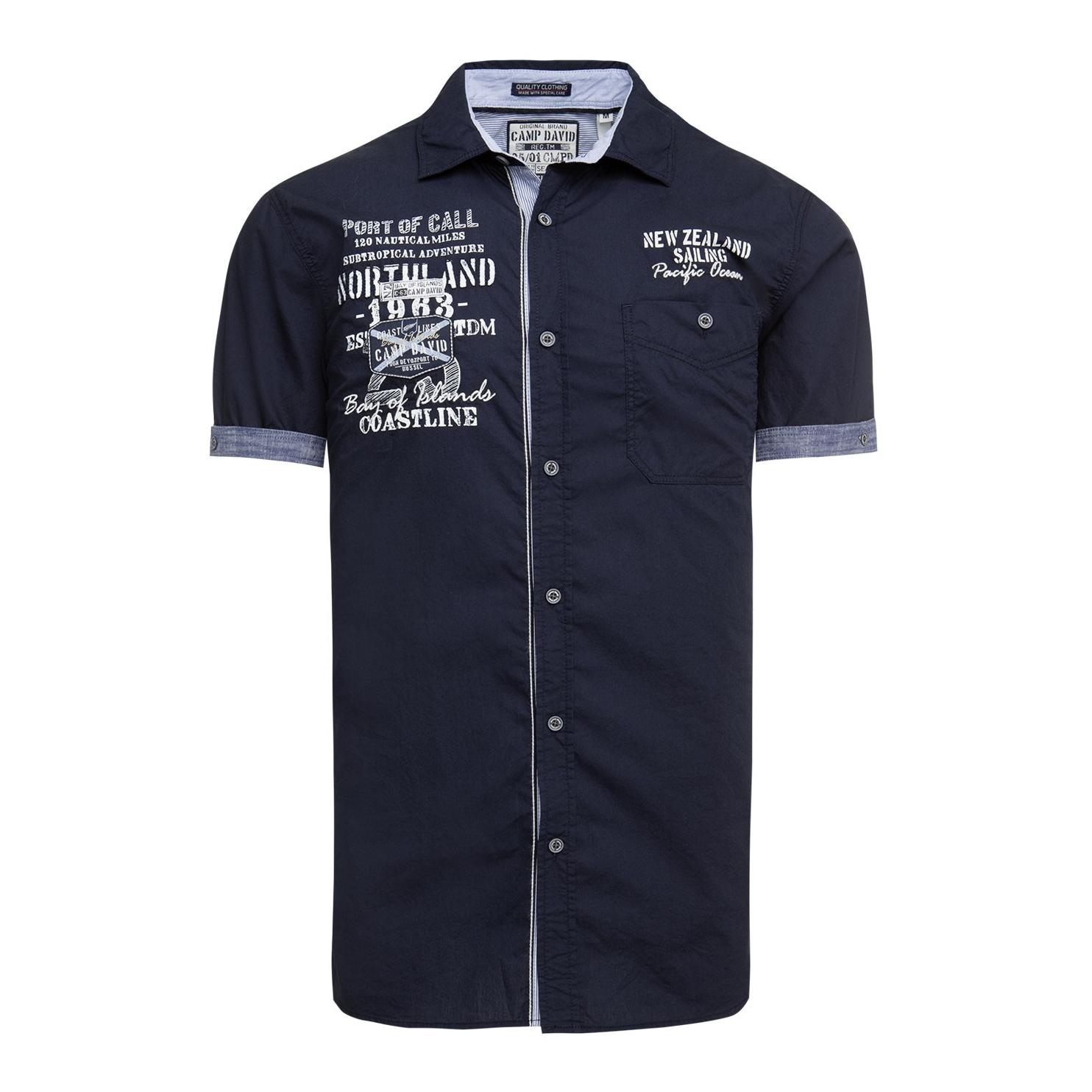Camp David Hemd 1/2 Bay of Island I Herren - blue navy