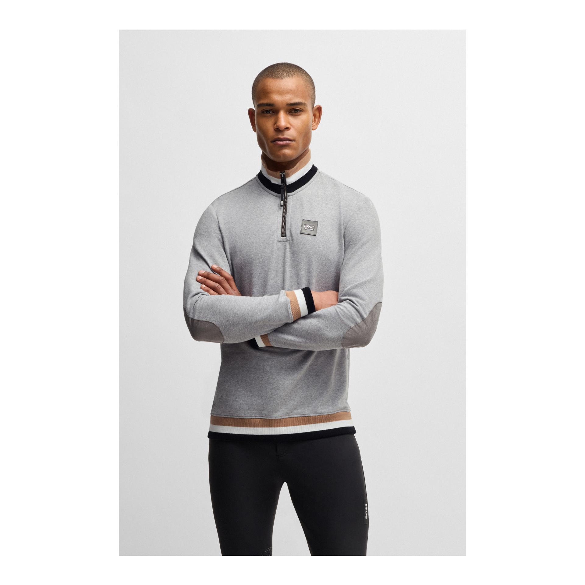 BOSS Equestrian Pullover Troyer Stehkragen