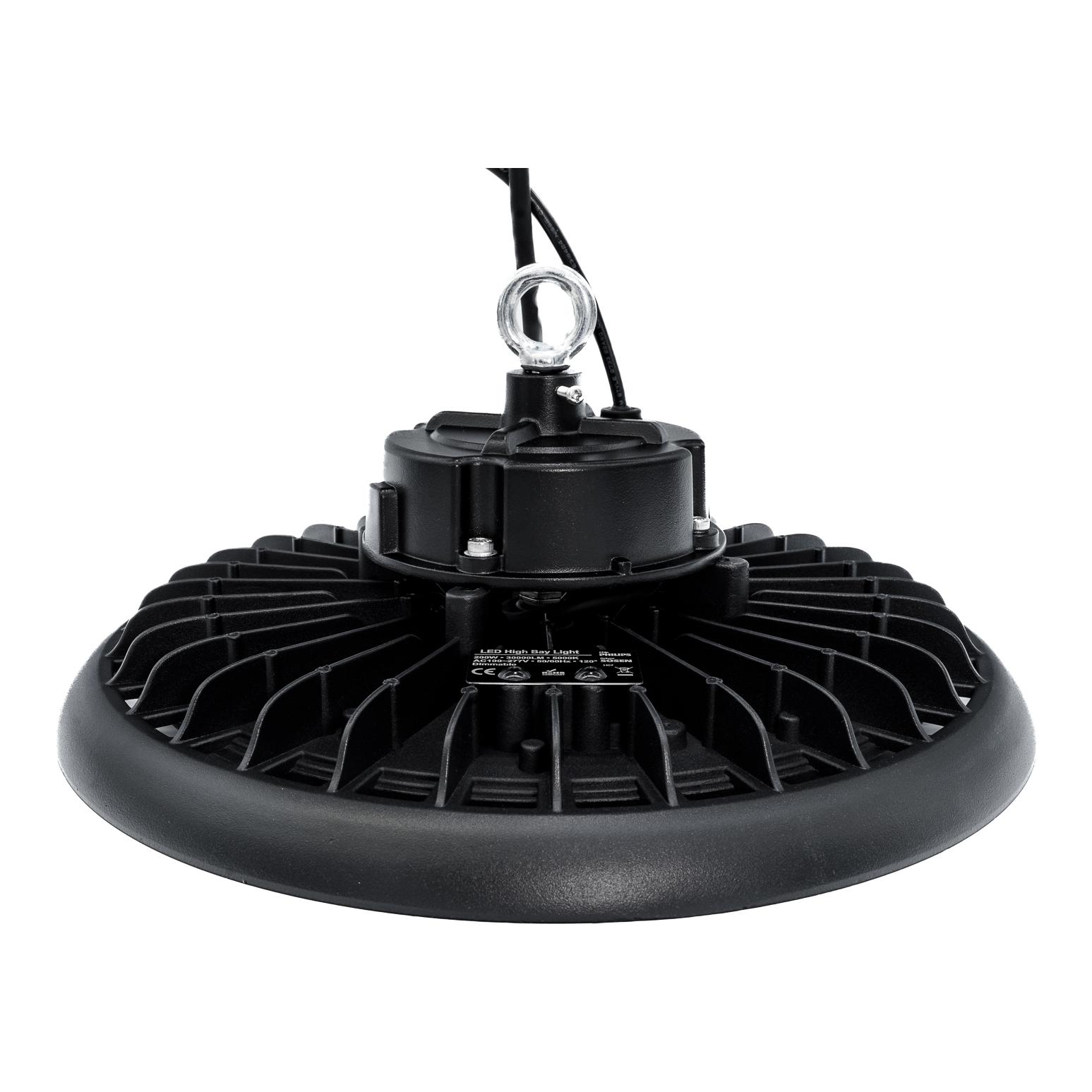 Hauptner Projecteur à LED pour halls UFO 200W - Lumiled - 5000K - 120° C