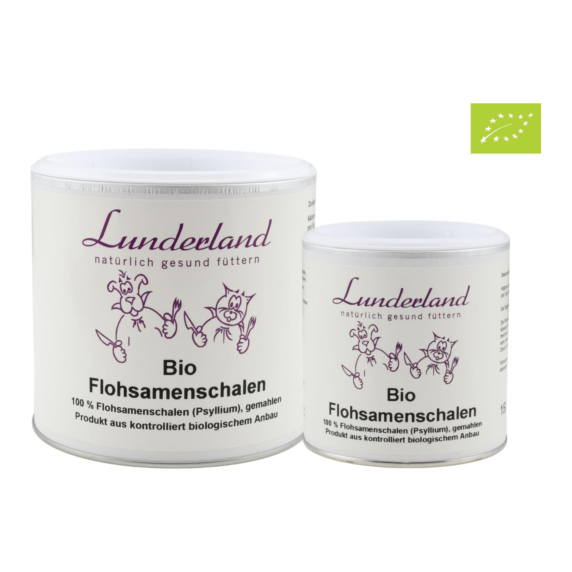 Lunderland Bio-Flohsamenschalen - Einzelfuttermittel für Hunde und Katzen