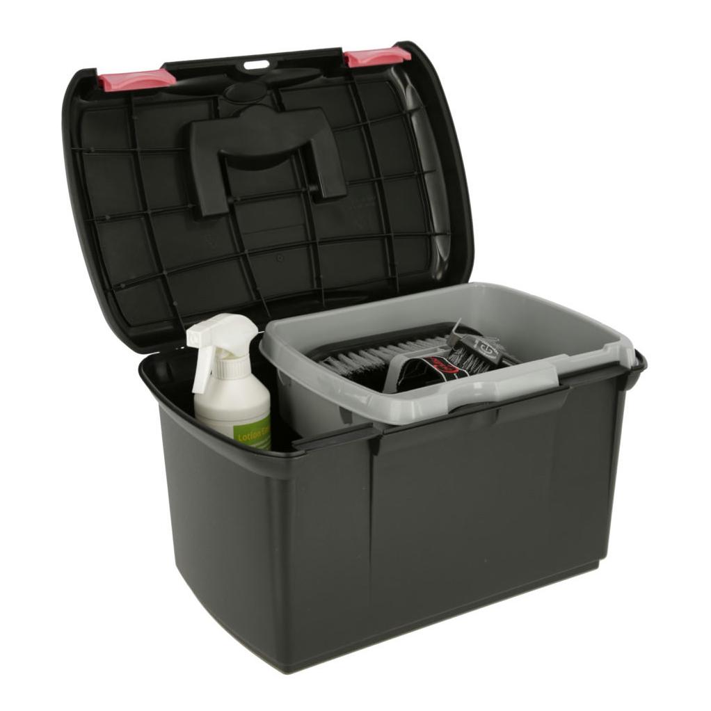 Kerbl Putzbox Arrezzo - schwarz/fuchsia