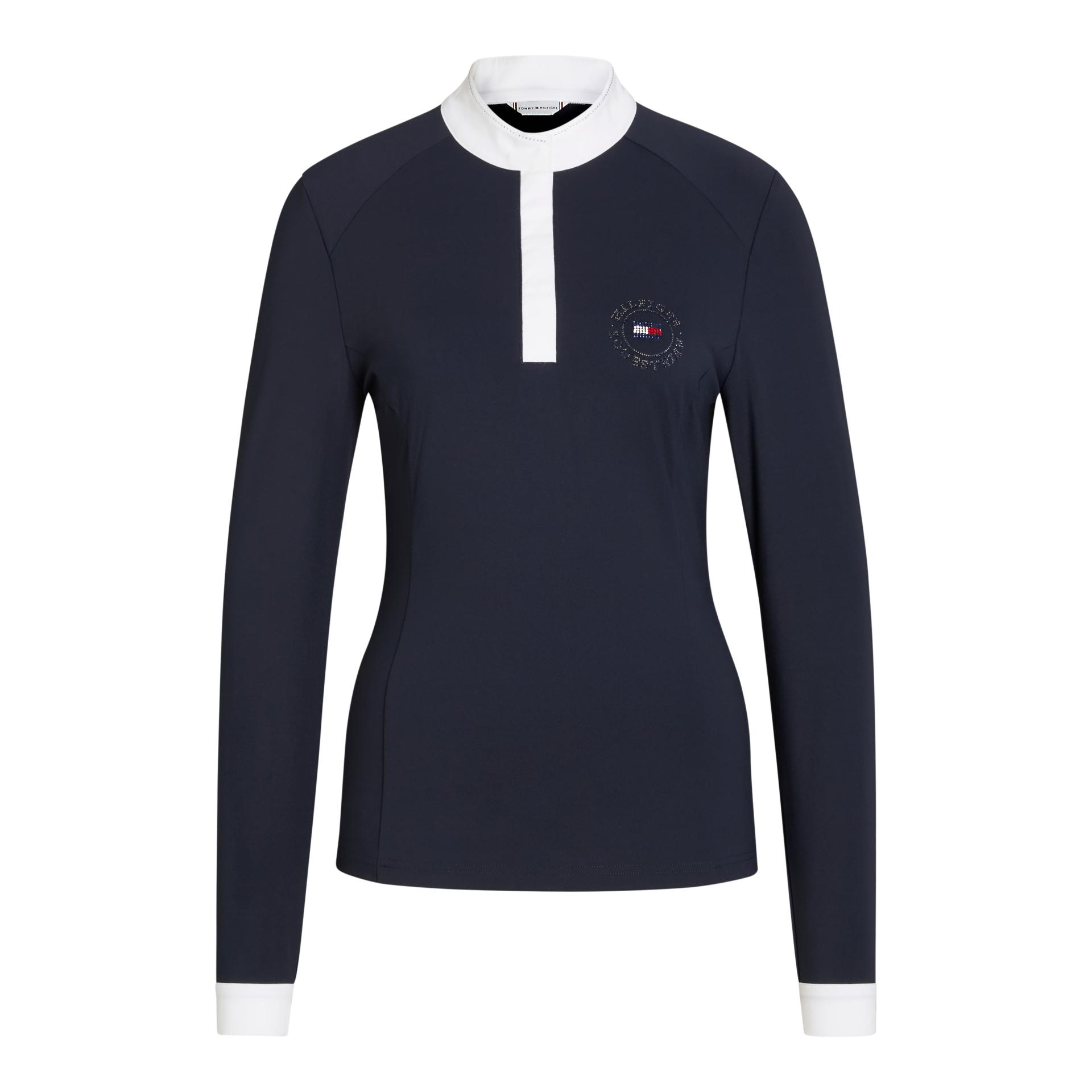 Tommy Hilfiger Equestrian Turniershirt Taylor Langarm Strass Damen