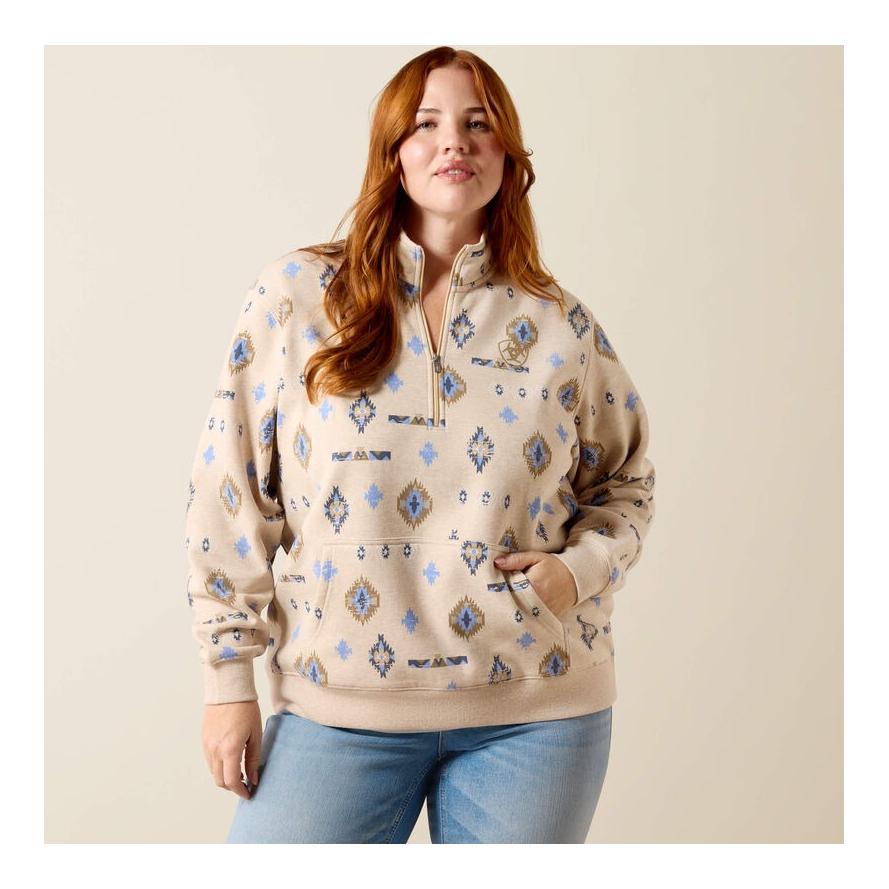 Ariat Sweatshirt 1/2 Zip Sapphire Femme