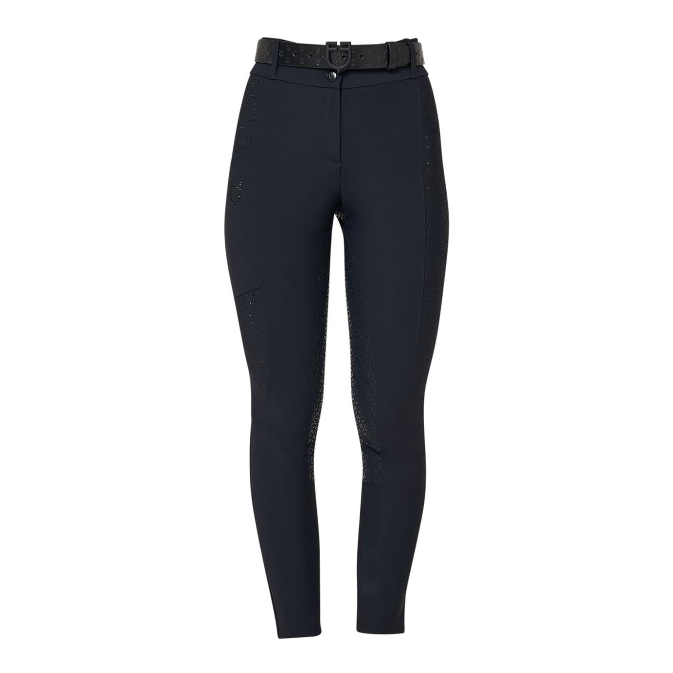 Equestro Pantalon d'équitation taille haute fond intégral pailleté femme