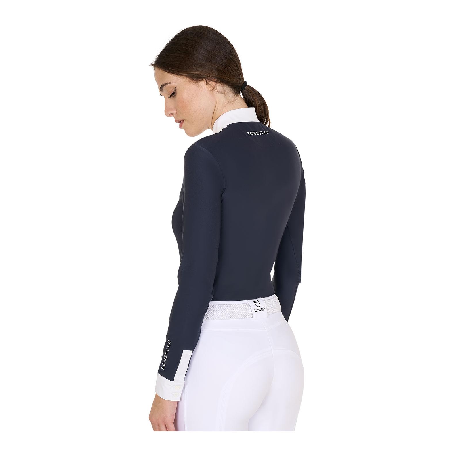 Equestro Turniershirt Plisee Langarm Damen