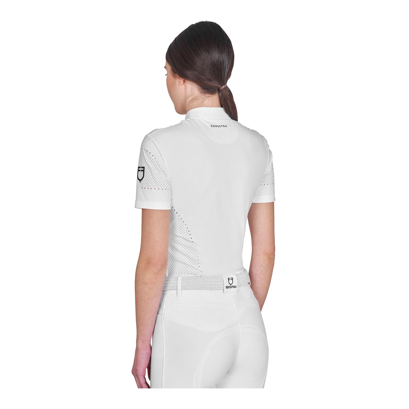 Equestro T-shirt d'entraînement perforé à manches courtes pour femme
