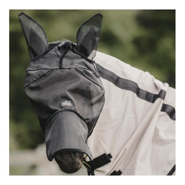 Kentucky Fliegenmaske Classic mit Ohren und Nase Schwarz