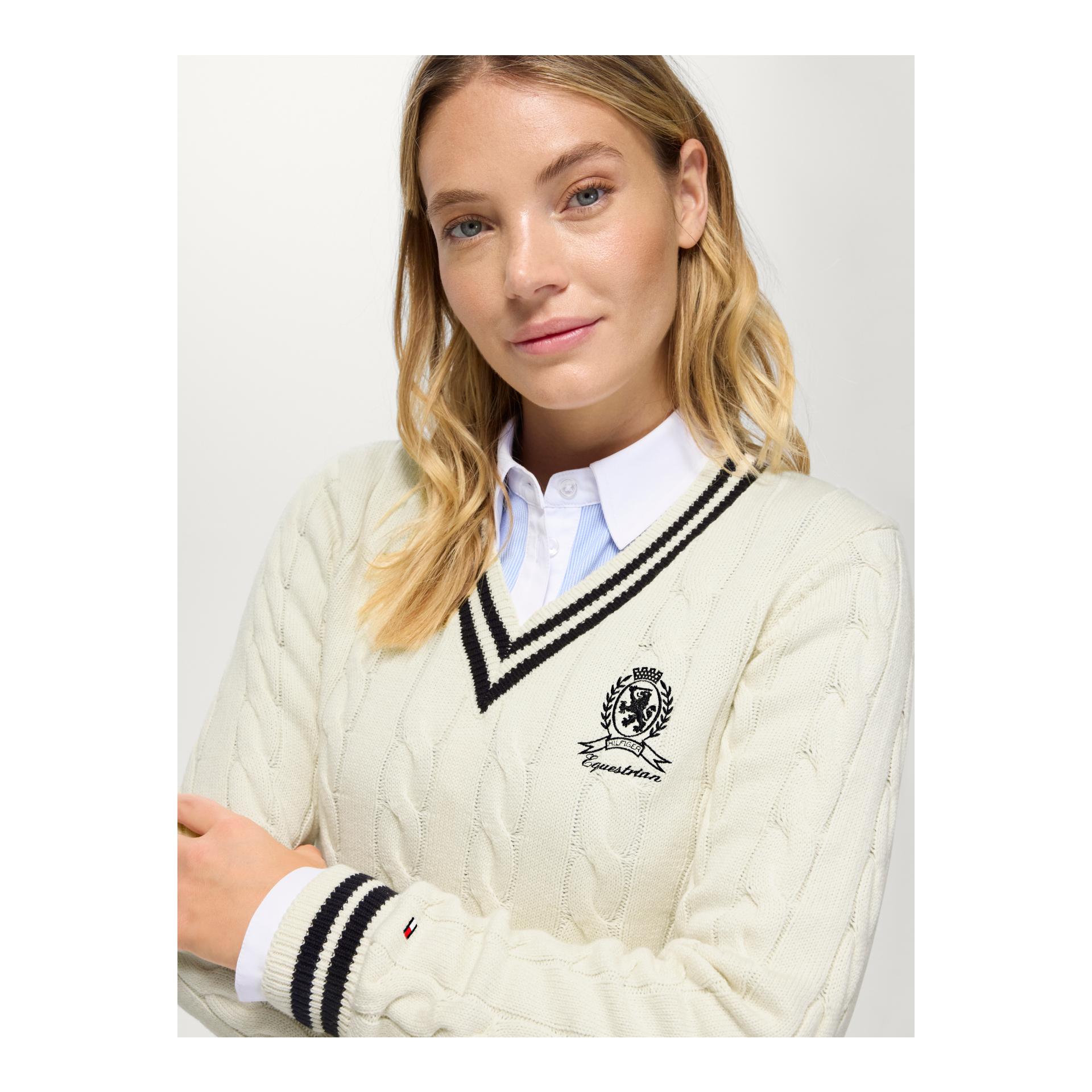 Tommy Hilfiger Equestrian Pullover Roseville V-Ausschnitt Damen