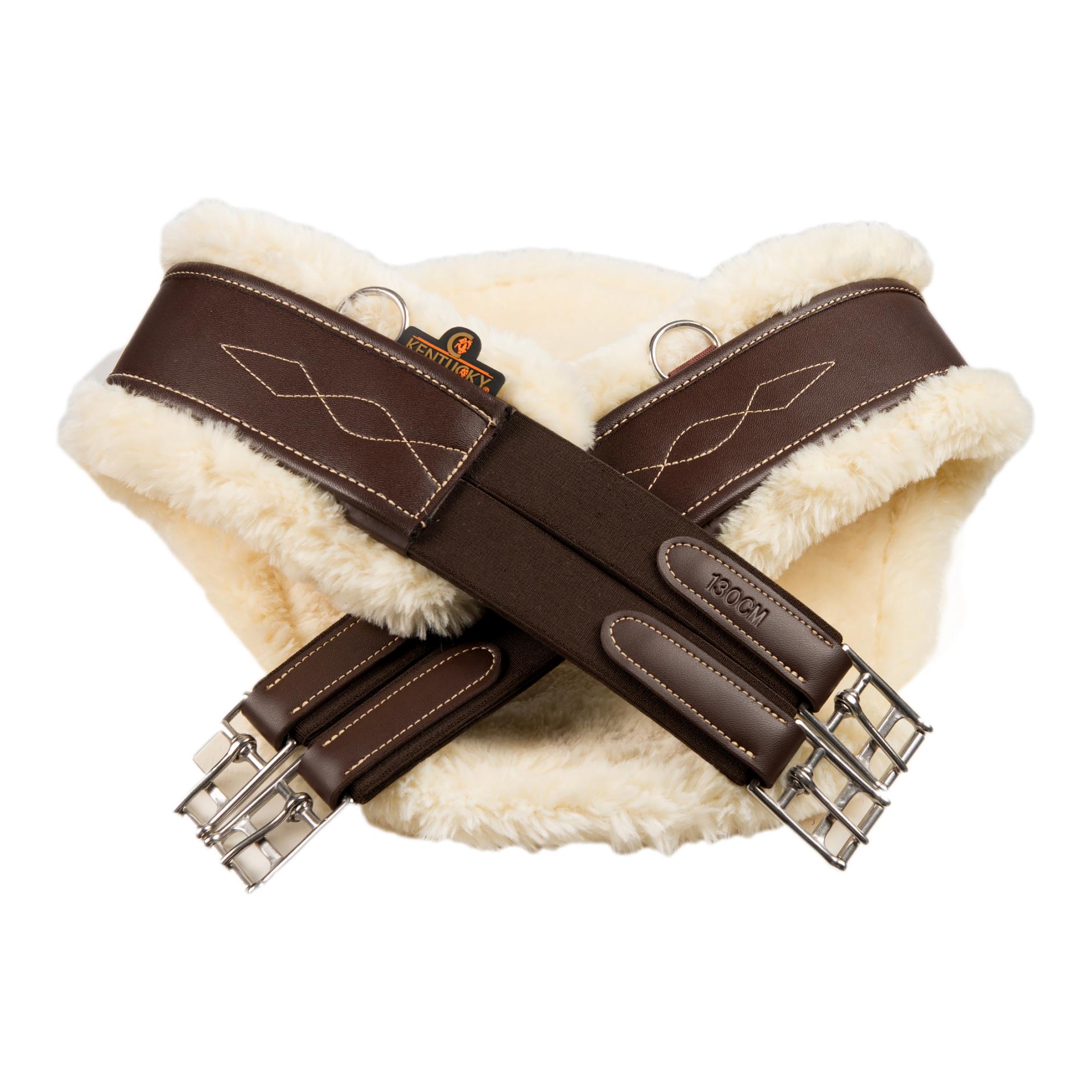 Kentucky Lammfell Stollengurt - braun