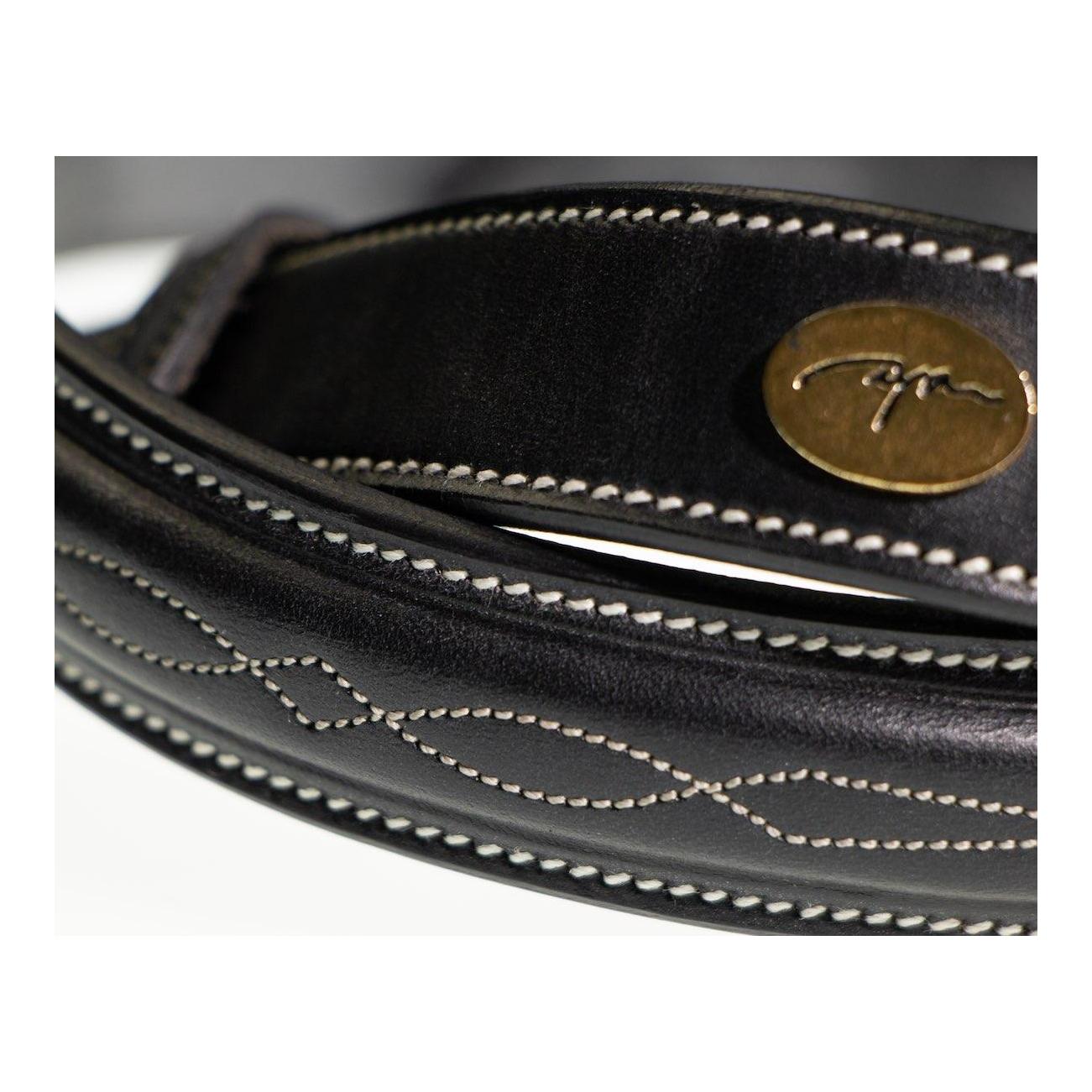 Dy'on Ledergürtel Fancy - schwarz