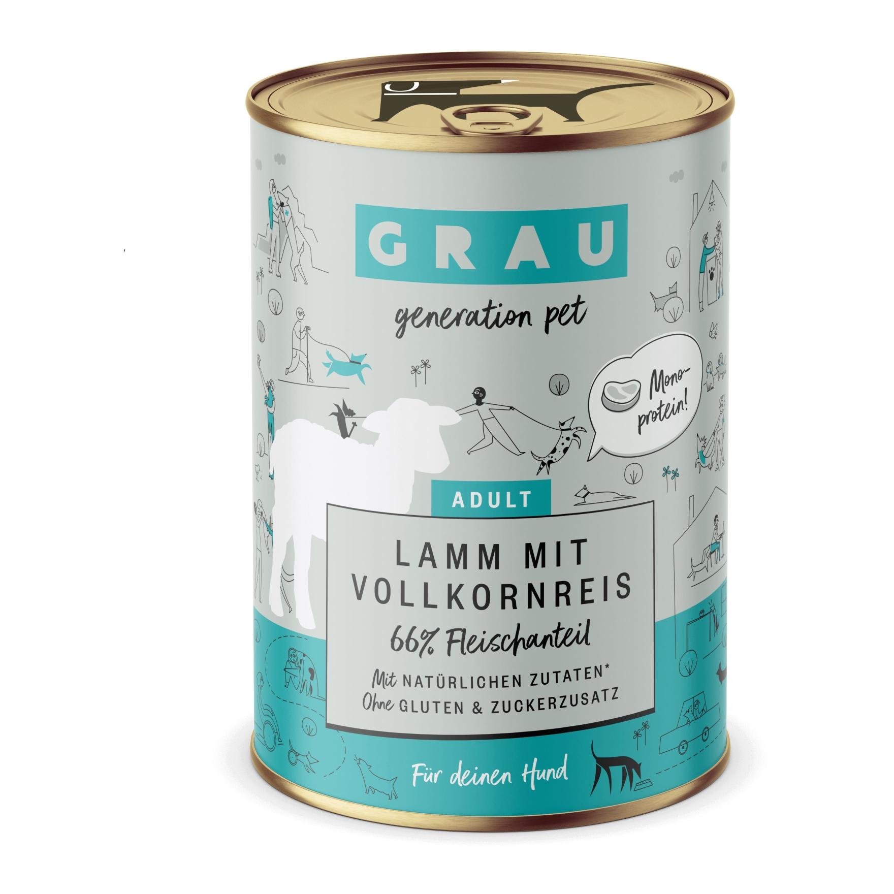 Grau - Generation Pet Nassfutter Lamm mit Vollkornreis