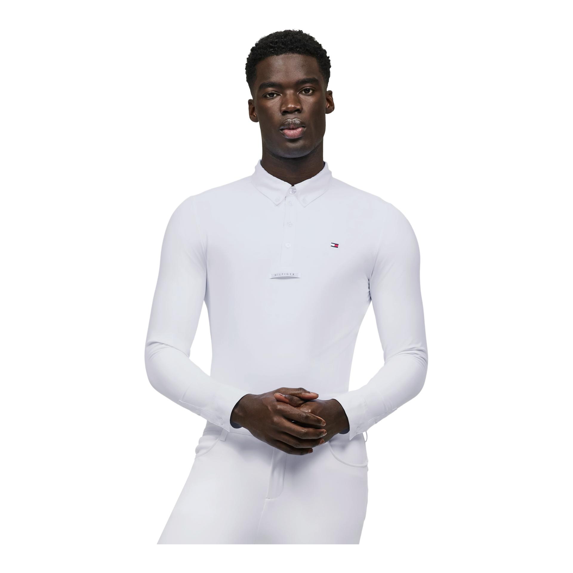 Tommy Hilfiger Equestrian Maillot de tournoi Eaton à manches longues pour homme