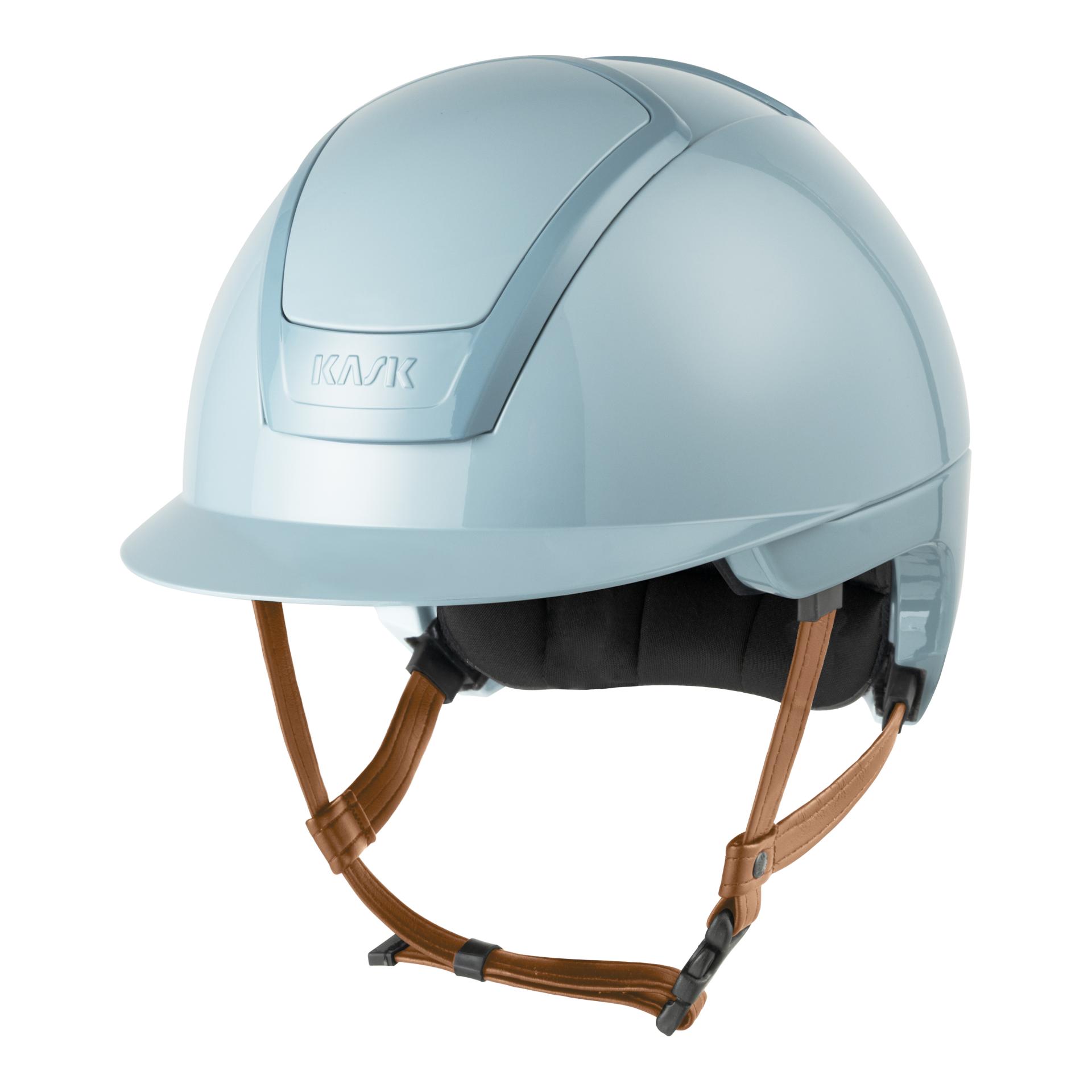 KASK Reithelm Nemesi Shine - brauner Kinnriemen