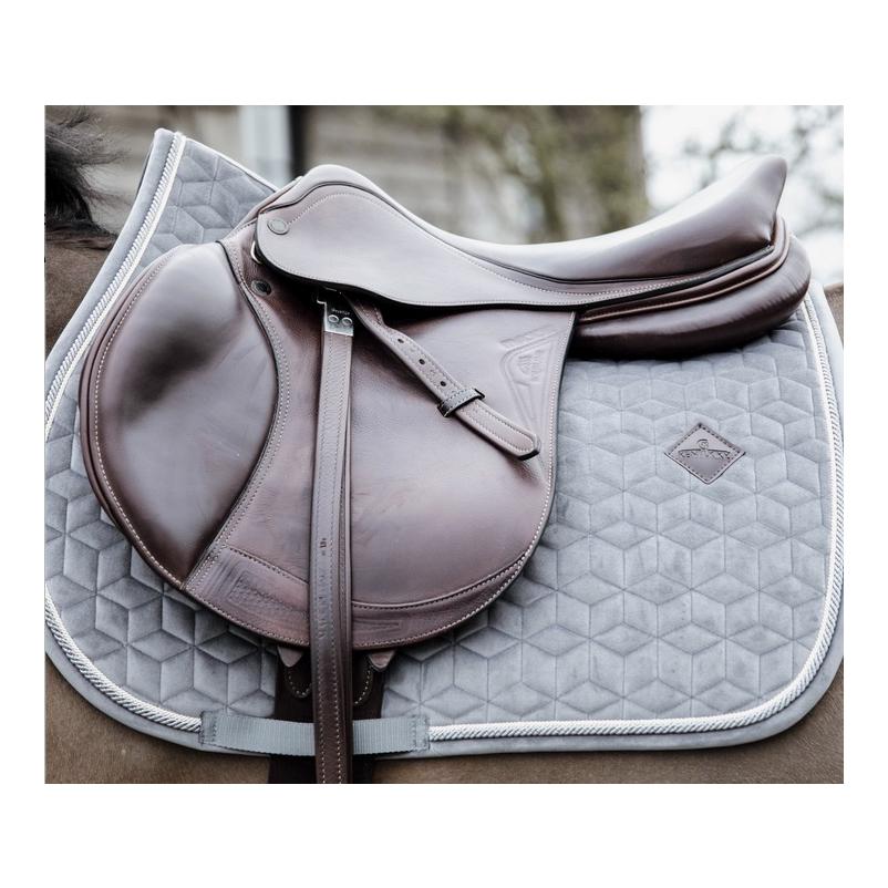 Kentucky Schabracke Basic Velvet Samt - grau