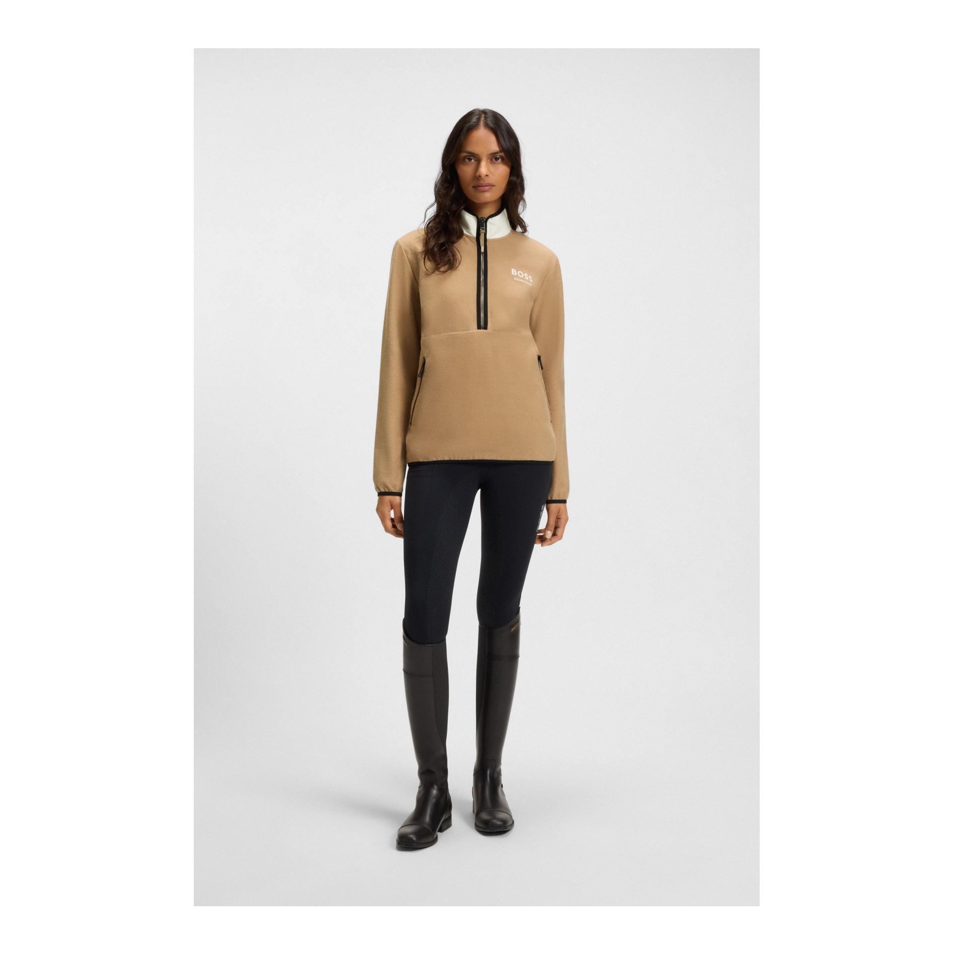 BOSS Equestrian Half Zip Felpa Fedora Damen