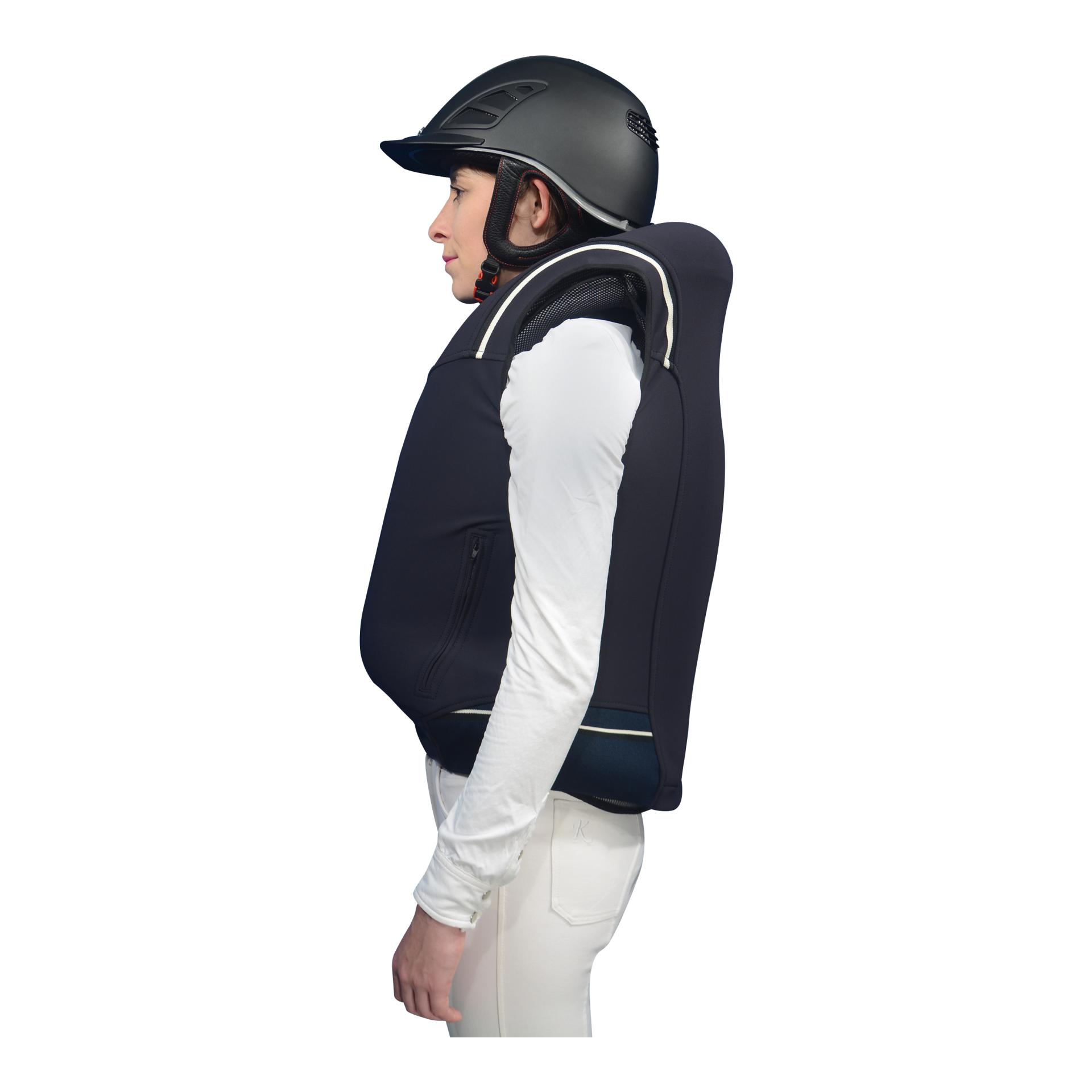 Helite Airshell Weste Prestige Unisex - kompatibel mit Zip'in Airbag - schwarz/weiss