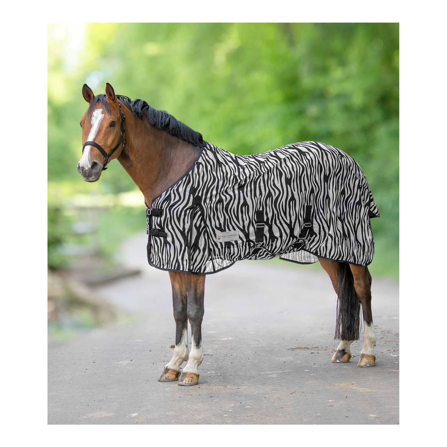 Waldhausen Fliegendecke Zebra - schwarz/weiss