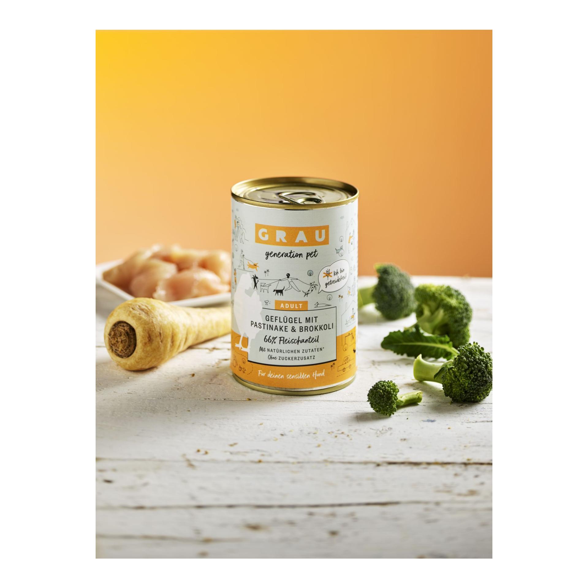 Grau - Generation Pet Nourriture humide Volaille avec panais et brocoli