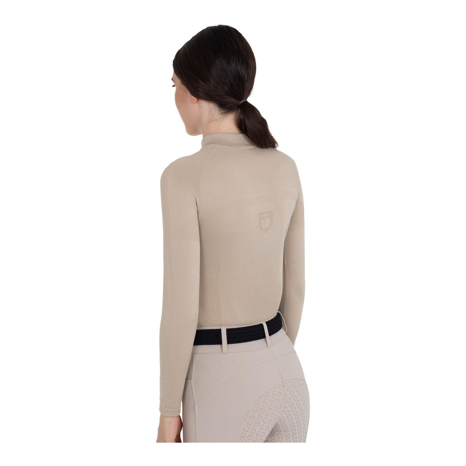 Equestro Maillot d'entraînement manches longues demi-zip femme