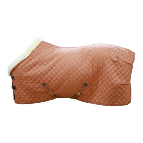 Kentucky Couverture de concours 160g avec col en fausse fourrure - orange