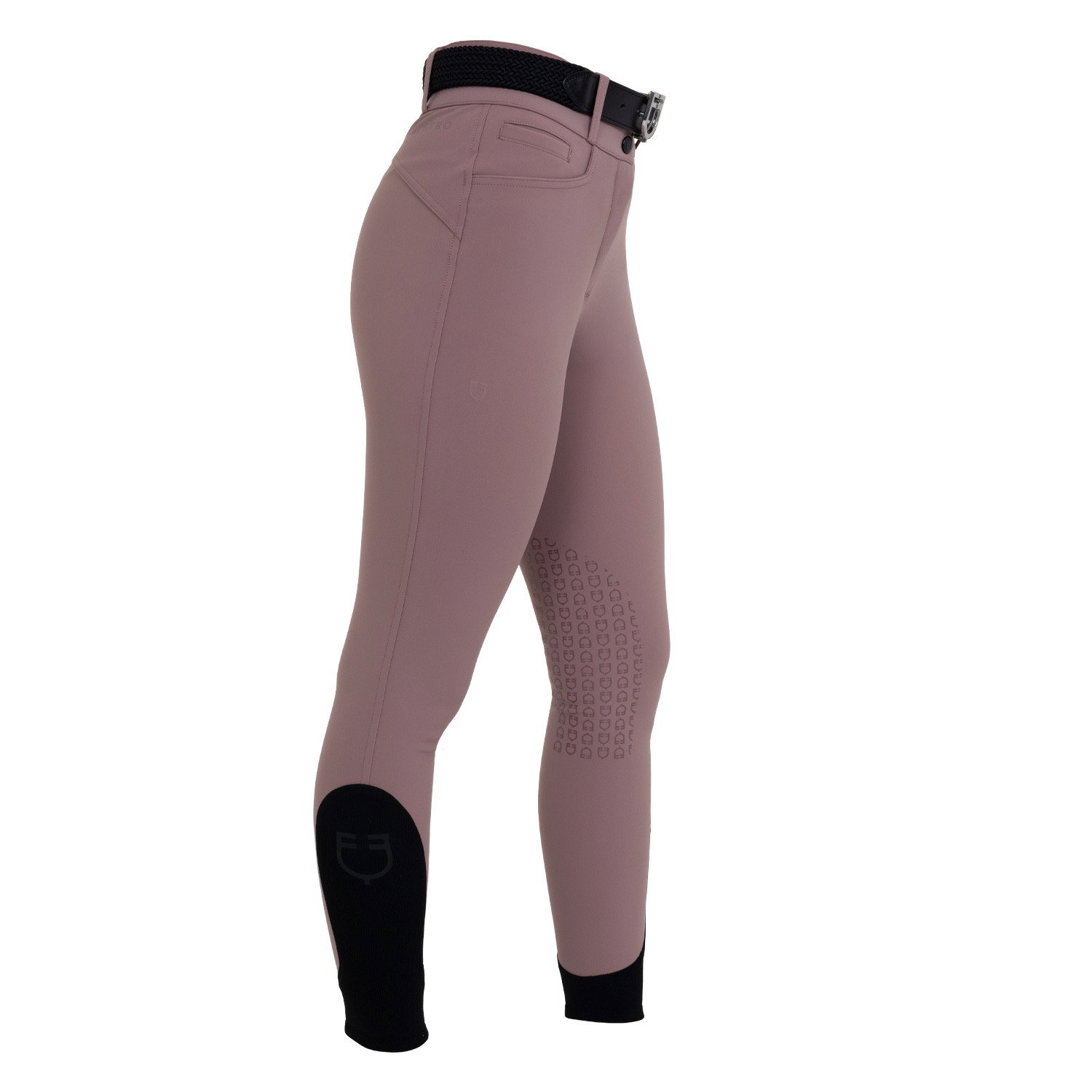 Equestro Pantalon d'équitation taille haute grip genoux femme