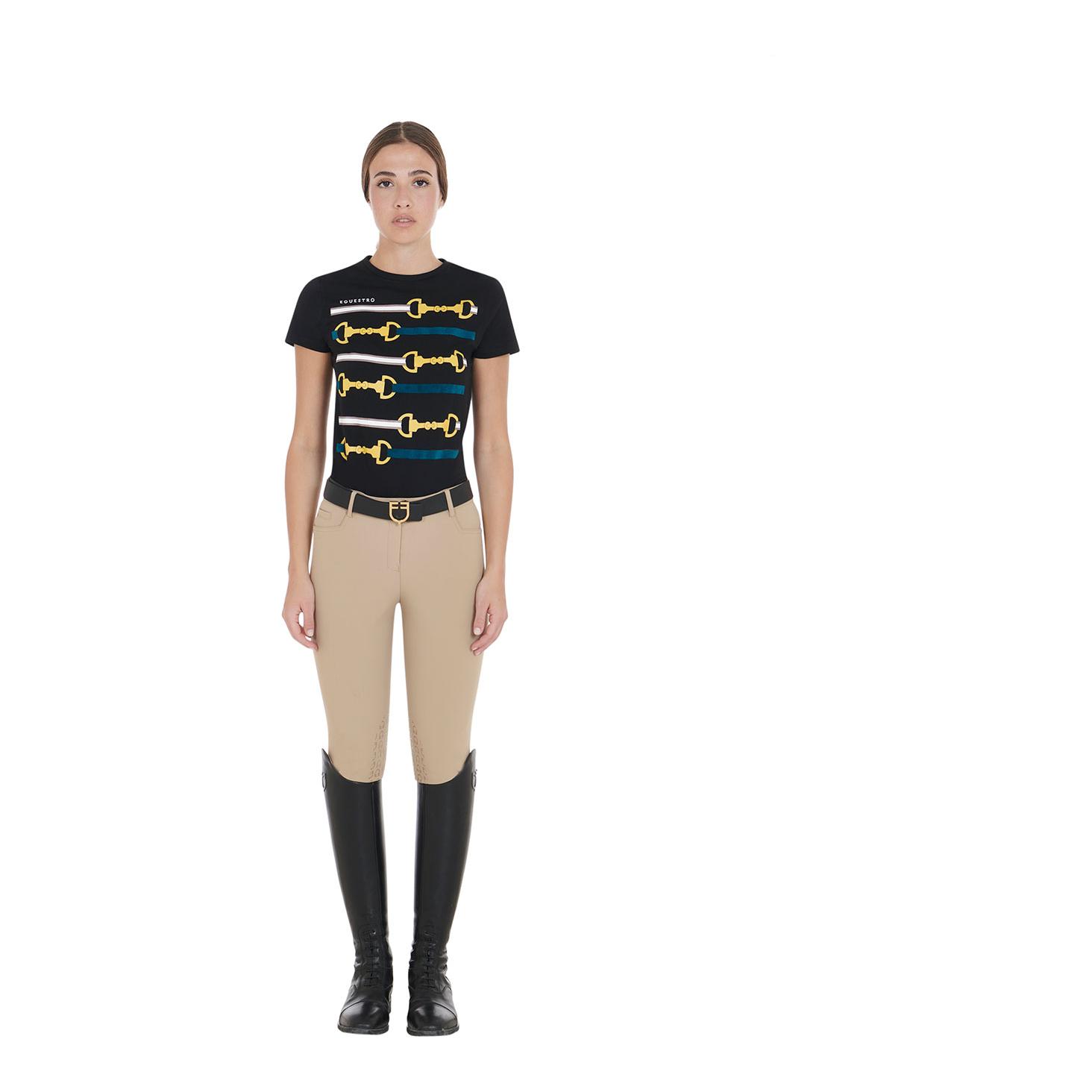 Equestro Culotte d'équitation Zenda avec renforts aux genoux pour filles