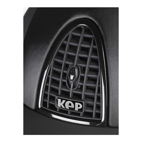 KEP Reithelm Cromo Textile - schwarz/satin schwarz