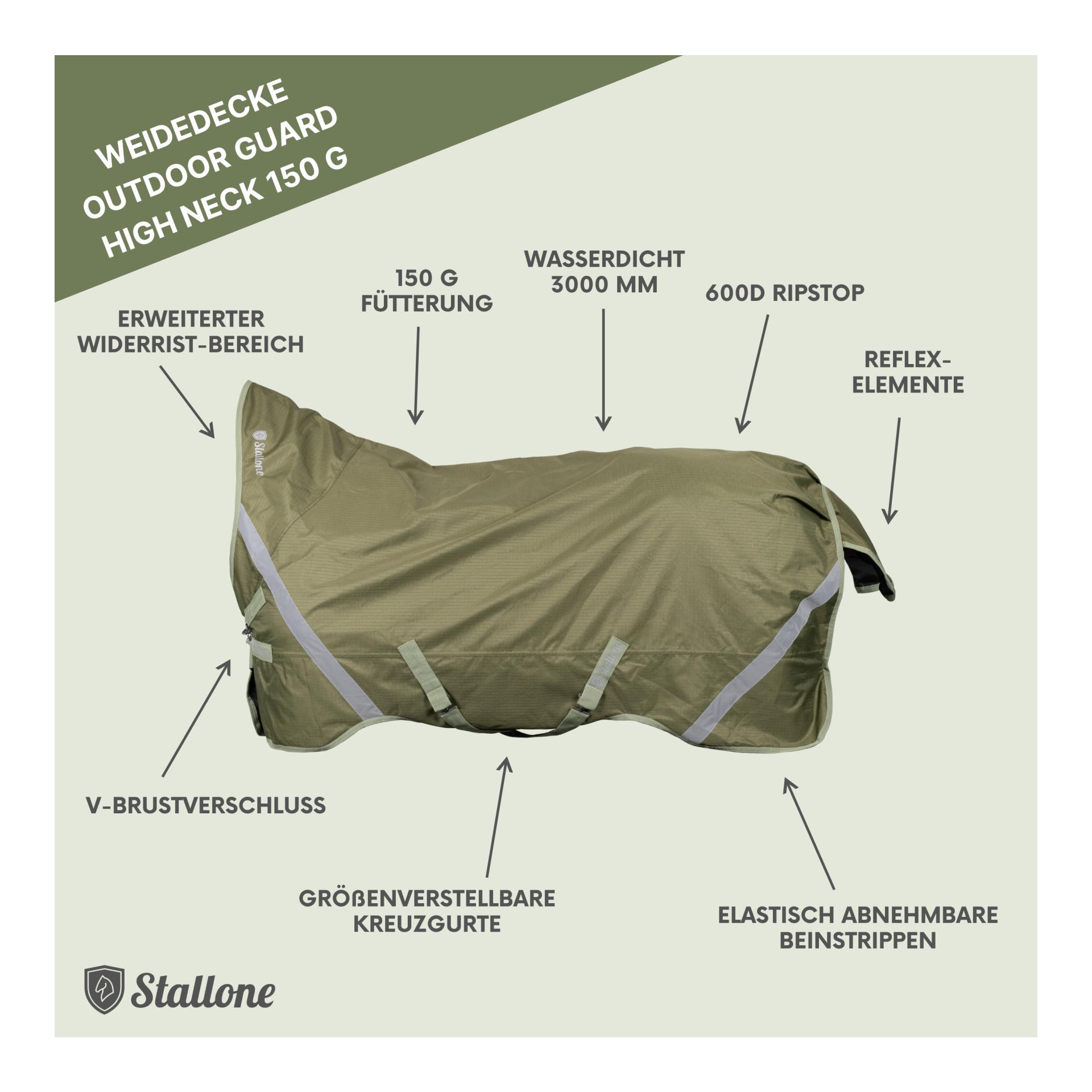 Stallone Regendecke Outdoor Guard High Neck