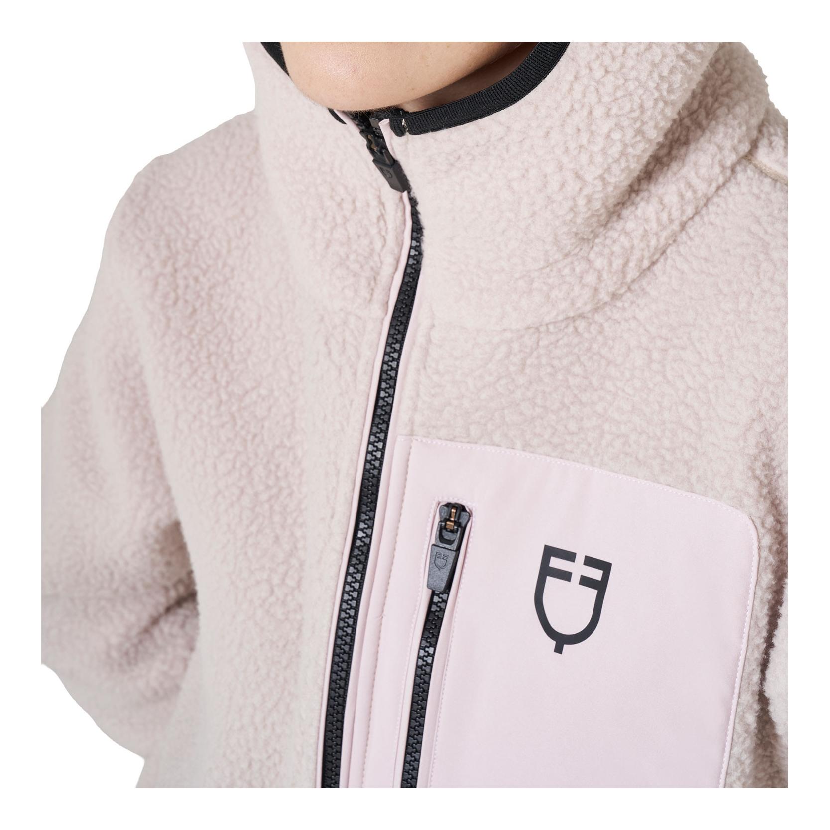 Equestro Veste à capuche en moumoute Teddy femme