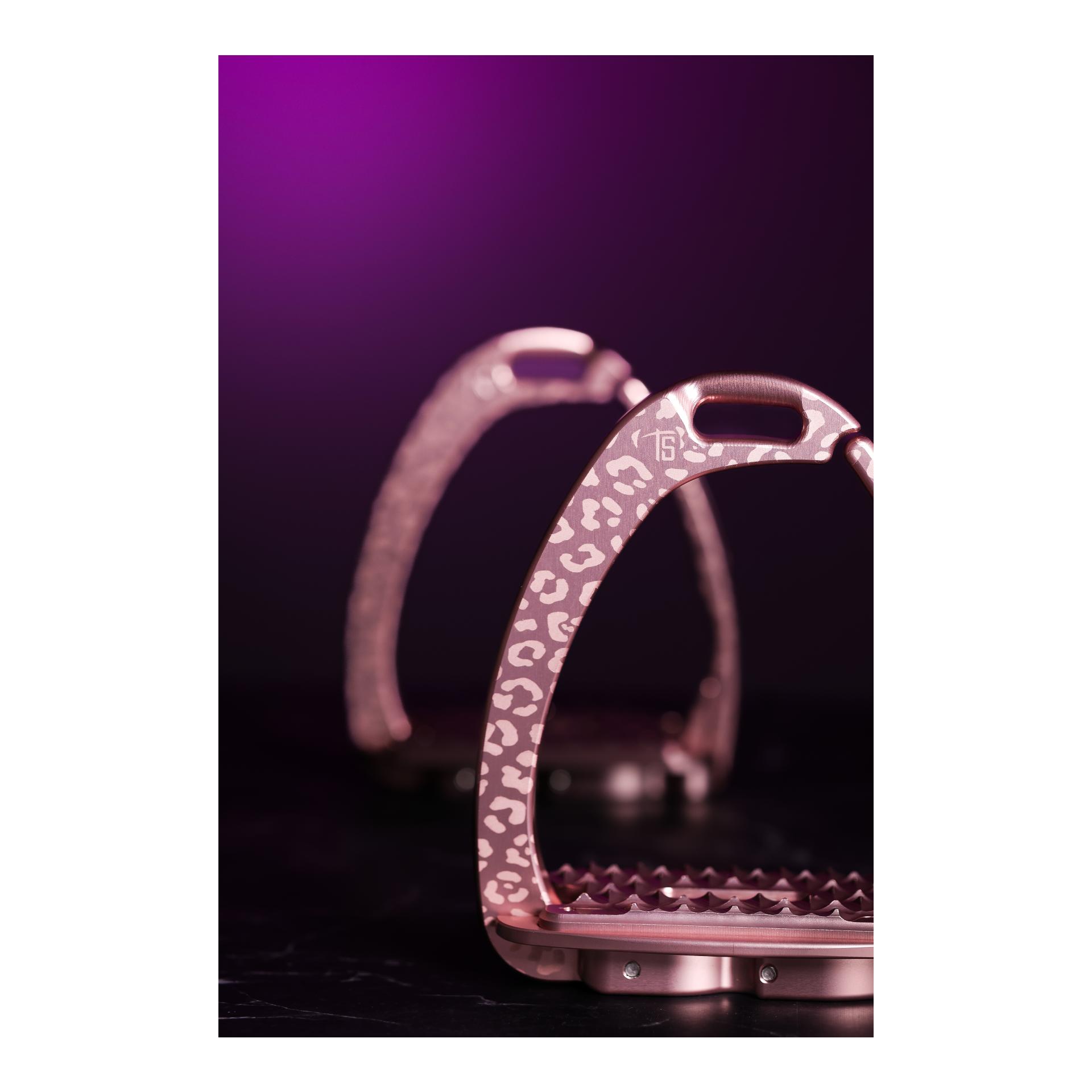 Tech Stirrups Sicherheitssteigbügel Venice Sloped Evo limited-edition Leopard