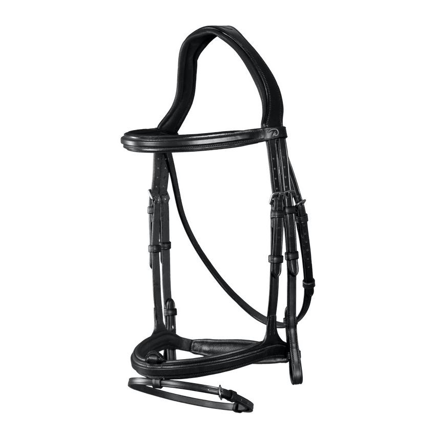 Dy'on Zaum mit kombiniertem Reithalfter New English Collection - schwarz